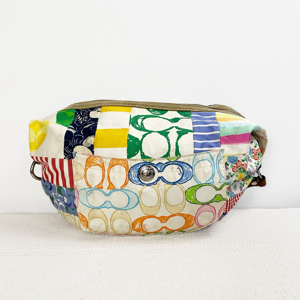 Coach Multicolor Signature Patchwork Hobo Shoulde… - image 3